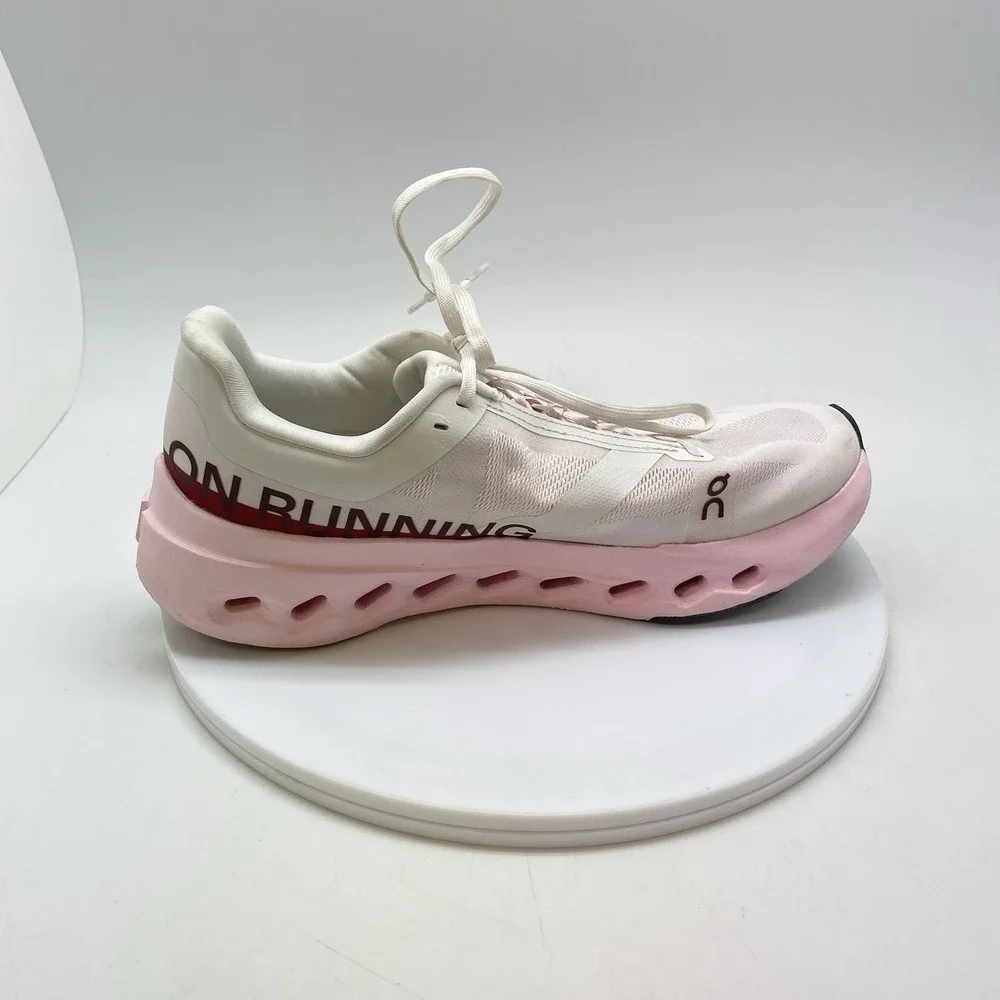 On Cloudsurfer Next Sneakers Womens 9.5 3WE30054722 White Pink Running Gym Shoes